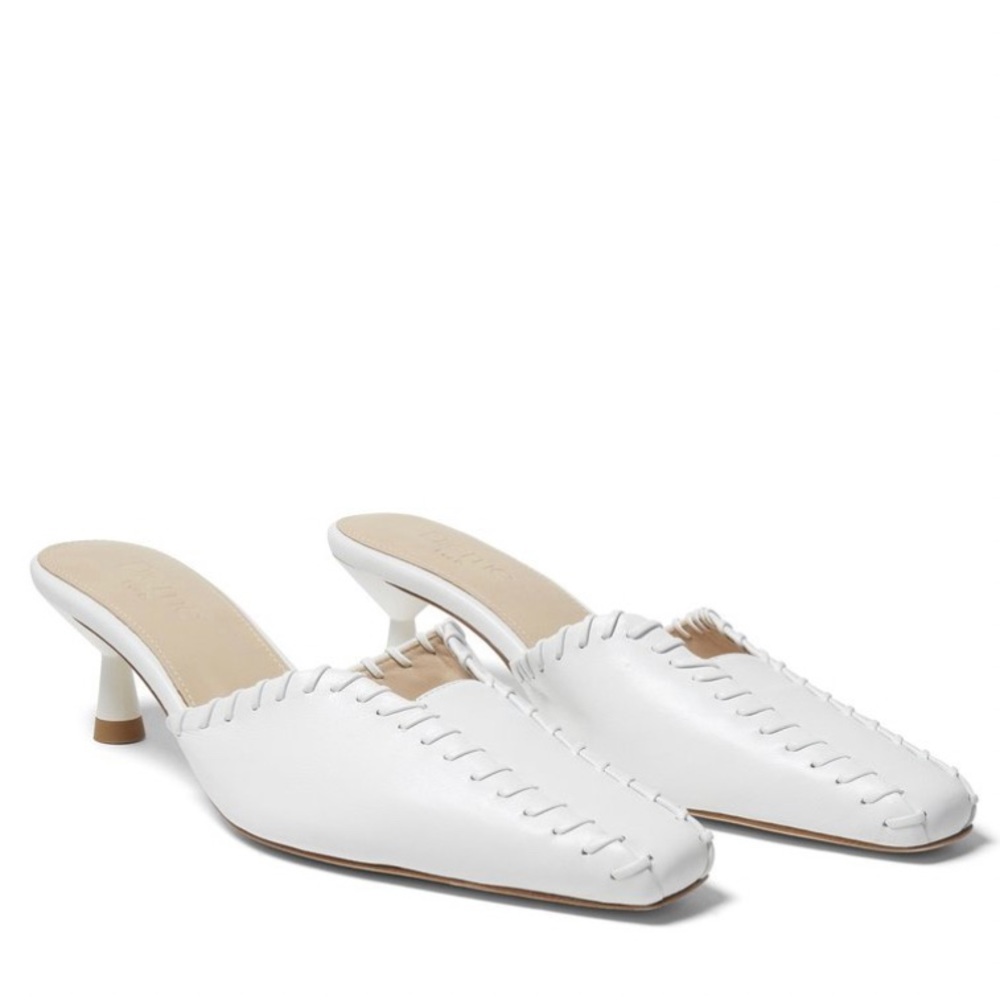 Elleme Stitch Heel in White